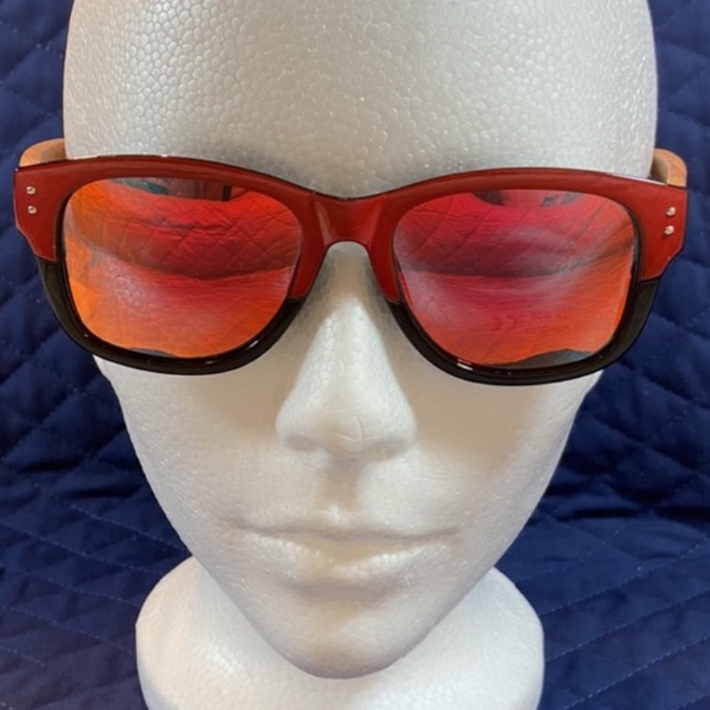 AMEXI Polarized Sunglasses. Handmade Red lenses. Microfiber Bag. New in Package - Picture 7 of 12